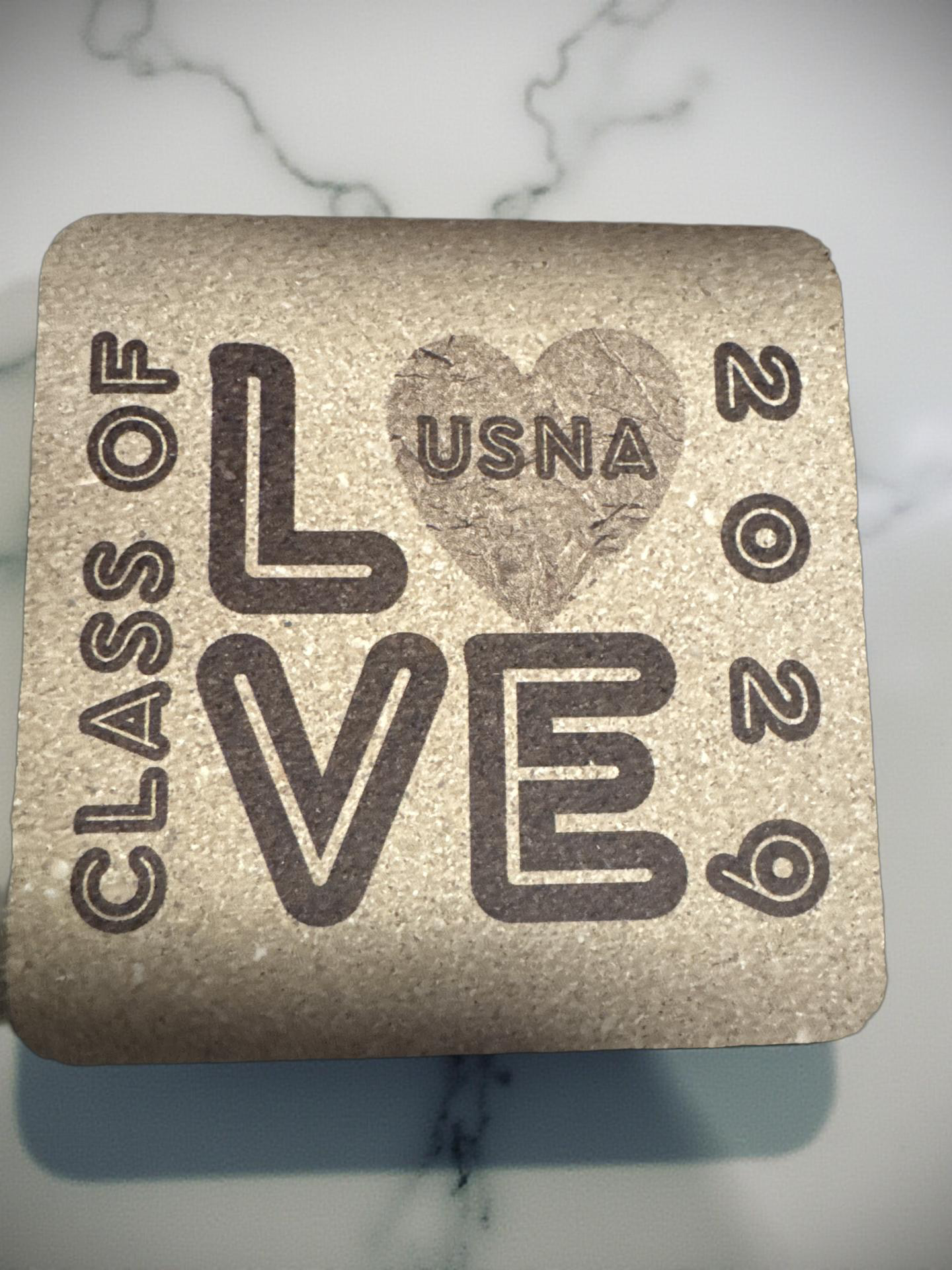 USNA Class of 2029 Love Cork Coaster